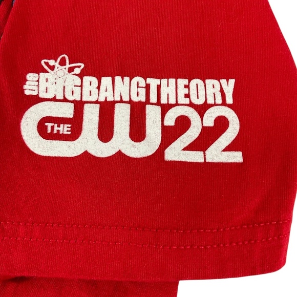 The Big Bang Theory Bazinga Sheldon Red Graphic Tee CW22 Ripple Junction Medium - Picture 3 of 8
